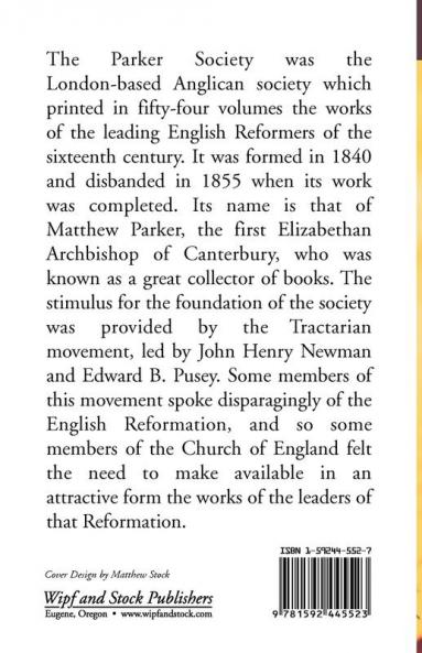 Liturgical Services Liturgies and Occasional Forms of Prayer Set Forth in the Reign of Queen Elizabeth