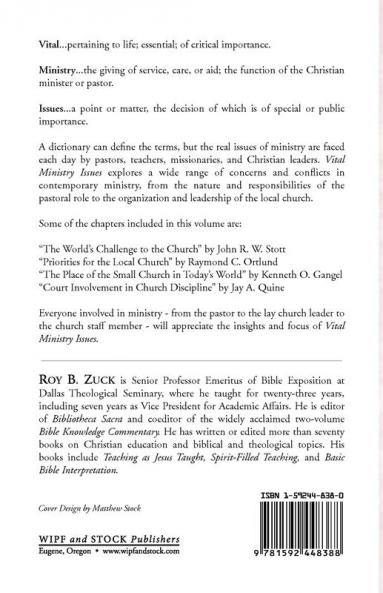 Vital Ministry Issues
