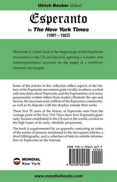 Esperanto in the New York Times (1887 - 1922)