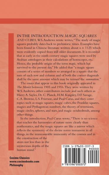 Magic Squares and Cubes
