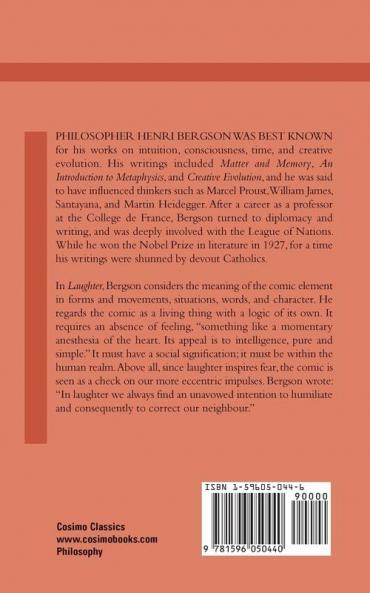 Laughter: An Essay on the Meaning of the Comic