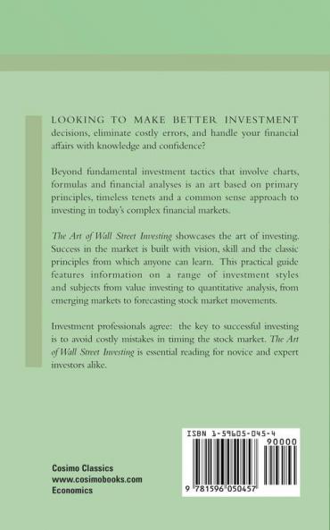 The Art Of Wall Street Investing