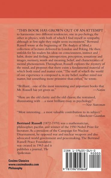 The Analysis of Mind