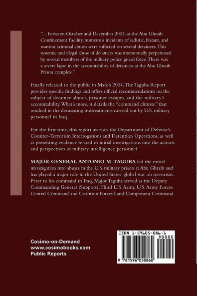 The Taguba Report on Treatment of Abu Ghraib Prisoners in Iraq: Article 15-6 Investigation of the 800th Military Police Brigade