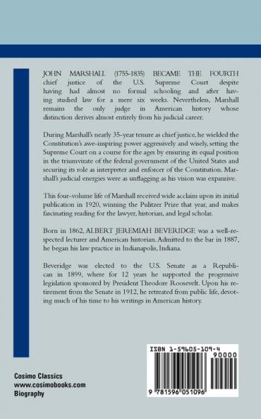 The Life of John Marshall Vol. 1 (Cosimo Classics Biography)