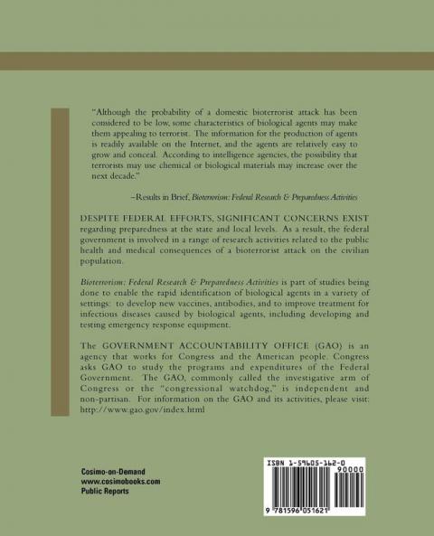Bioterrorism: Federal Research & Preparedness Activities