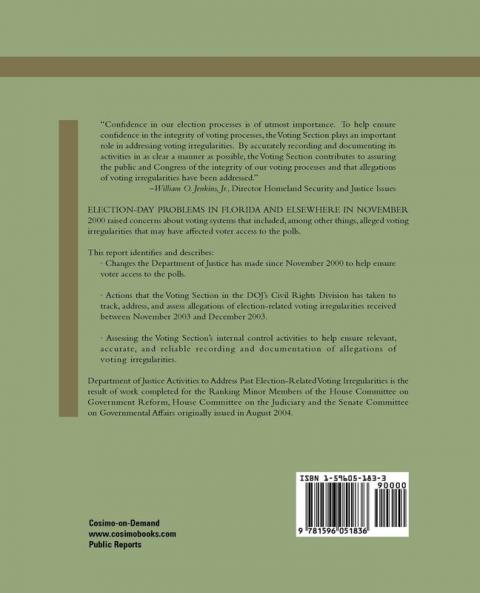 Election 2000: An Investigation of Voting Irregularities