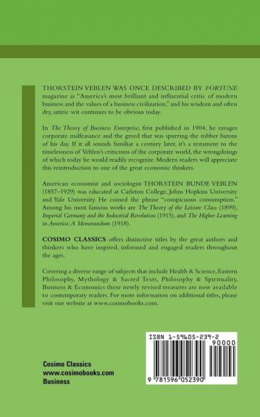 The Theory of Business Enterprise