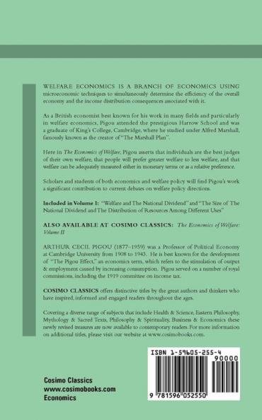 The Economics of Welfare: Volume I