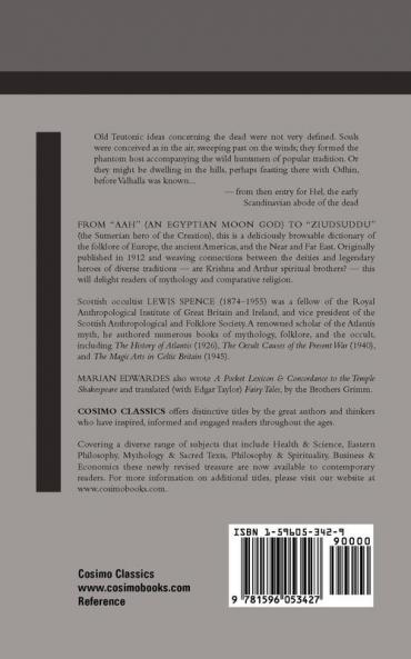 A Dictionary of Non-classical Mythology (Cosimo Classics Reference)
