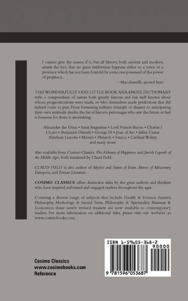 Shadows Cast Before: An Anthology of Prophecies and Presentiments (Cosimo Classics Reference)