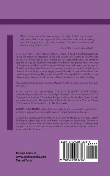 The Doctrine of the Subtle Body in Western Tradition