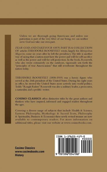 Fear God and Take Your Own Part (Cosimo Classics History)