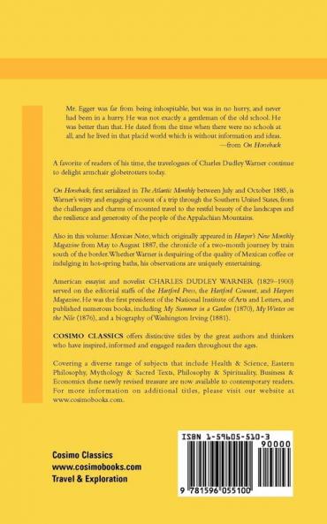 On Horseback: A Tour in Virginia North Carolina and Tennessee (Cosimo Classics Travel & Exploration)