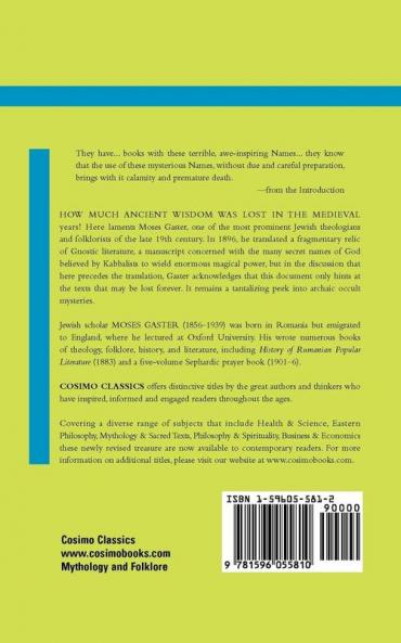 The Sword of Moses an Ancient Book of Magic