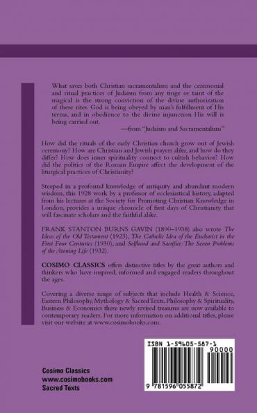 The Jewish Antecedents of the Christian Sacraments (Cosimo Classics)