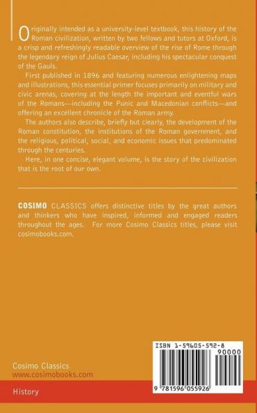 A History of Rome to the Death of Caesar