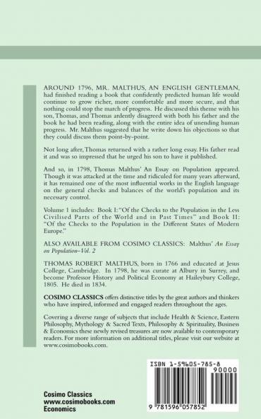 An Essay on the Principle of Population - Vol. 1