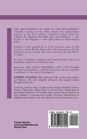 The Legends of the Jews: From the Creation to the Exodus