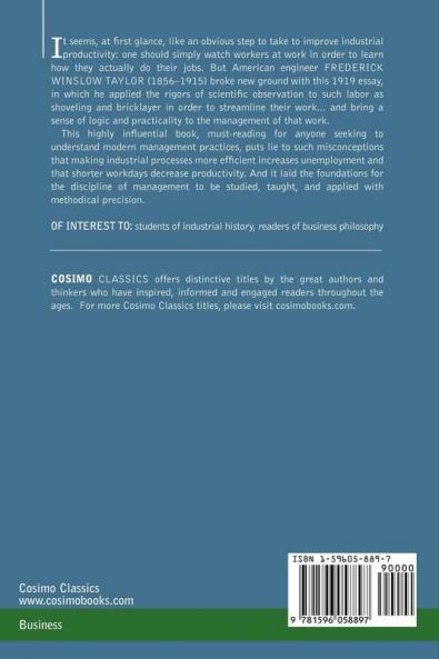 The Principles of Scientific Management