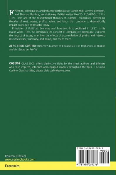 Principles of Political Economy and Taxation