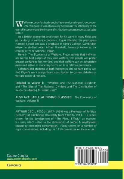 The Economics of Welfare: Volume I