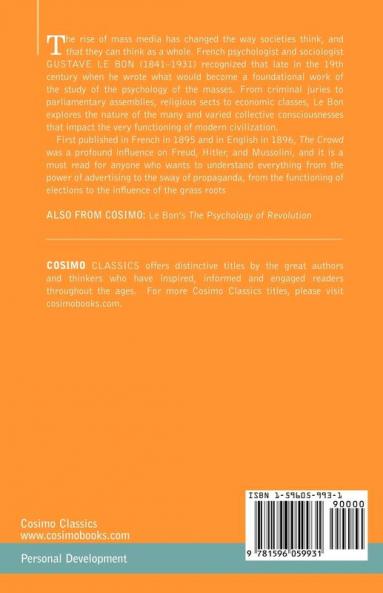 The Crowd: A Study of the Popular Mind (Cosimo Classics Personal Development)