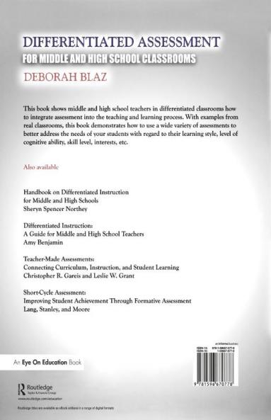 Differentiated Assessment for Middle and High School Classrooms
