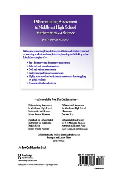 Differentiating Assessment in Middle and High School Mathematics and Science
