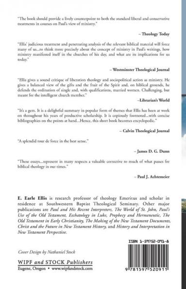 Pauline Theology: Ministry and Society