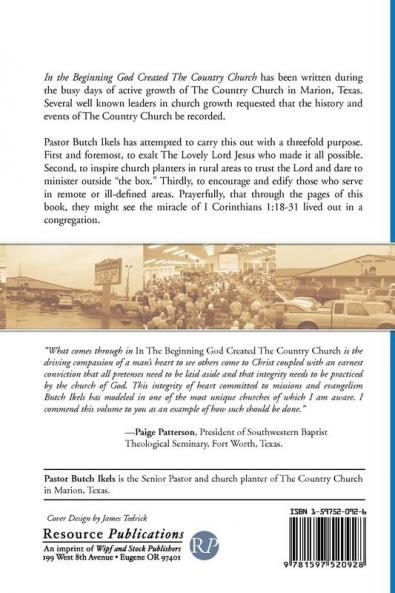 In the Beginning God Created the Country Church