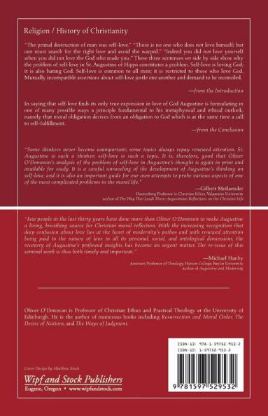 The Problem of Self-Love in St. Augustine (Studies in Augustine)
