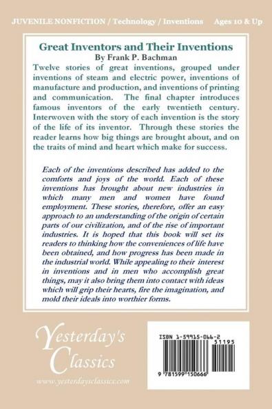 Great Inventors and Their Inventions (Yesterday's Classics)