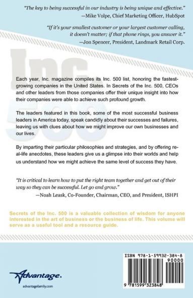 Secrets of the Inc 500: Strategies to Grow Your Business Fast and Outrun Your Competitors
