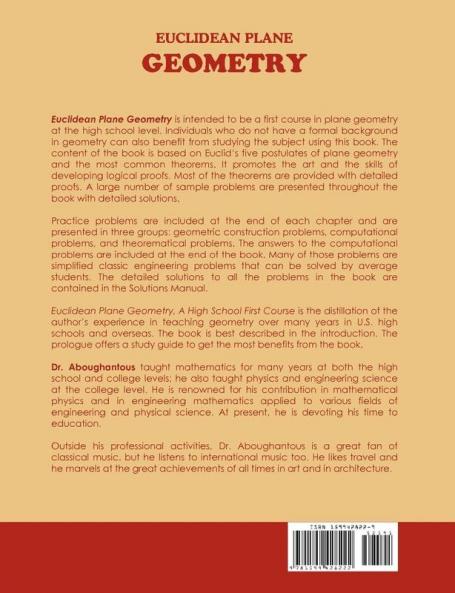 A High School First Course in Euclidean Plane Geometry