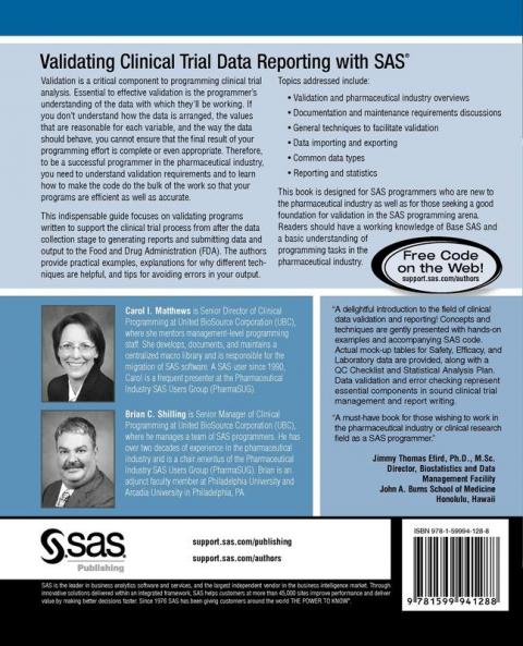 Validating Clinical Trial Data Reporting with SAS
