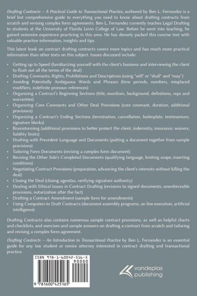 Drafting Contracts - A Practical Guide to Transactional Practice