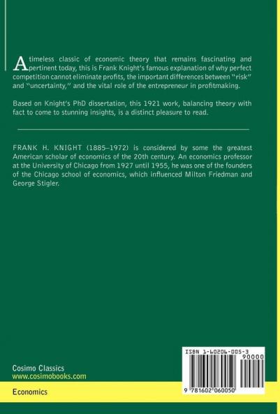 Risk Uncertainty and Profit