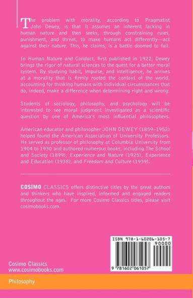 Human Nature and Conduct: An Introduction to Social Psychology (Cosimo Classics Philosophy)