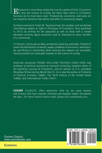 Principles of Economics Volume 1 (Cosimo Classics Economics)