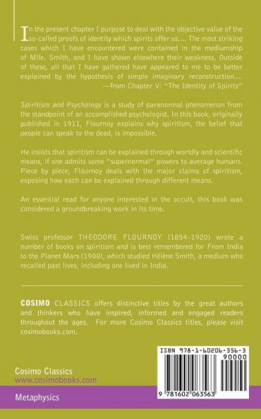 Spiritism and Psychology