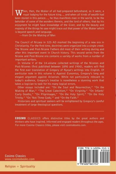 Nicene and Post-Nicene Fathers: Second Series Volume V Gregory of Nyssa: Dogmatic Treatises