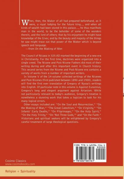 Nicene and Post-Nicene Fathers: Second Series Volume V Gregory of Nyssa: Dogmatic Treatises