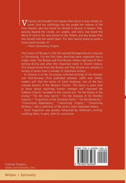 Nicene and Post-Nicene Fathers Second Series Ambrose Select Works and Letters: Ambrose: Select Works and Letters: Second Series Volume X Ambrose: Select Works and Letters