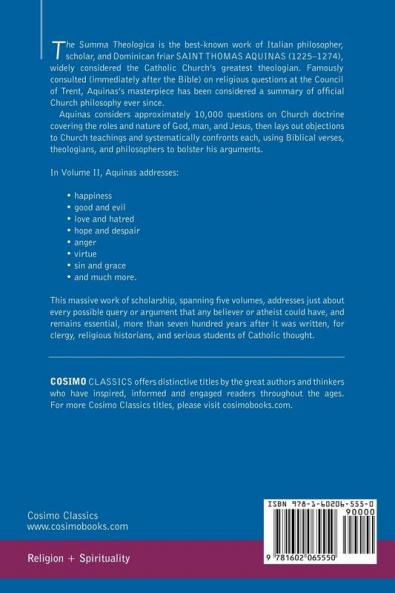 Summa Theologica Volume 2 (Part II First Section)