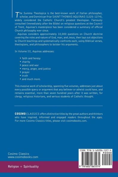 Summa Theologica Volume 3 (Part II Second Section)