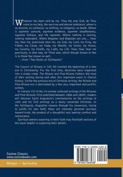 Nicene and Post-Nicene Fathers: First Series Volume VII St. Augustine: Gospel of John First Epistle of John Soliliques