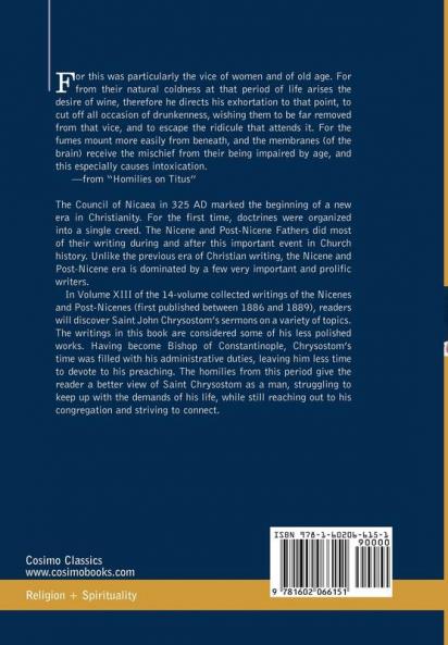 Nicene and Post-nicene Fathers First Series St.chrysostom: Homilies on Galatians Ephesians Philippians Colossians Thessalonians Timothy Titus ... Philippians Colossians Thessalonians Tim
