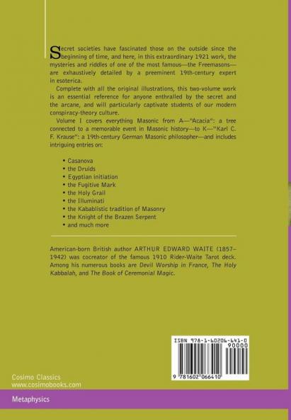 A New Encyclopedia of Freemasonry Volume I