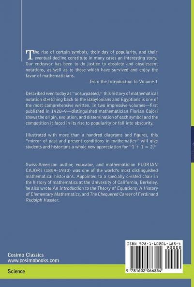 A History of Mathematical Notations: Vol. I